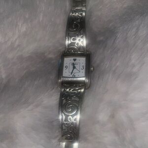 Brighton Hamilton Watch Women Silver Tone Butterfly Band